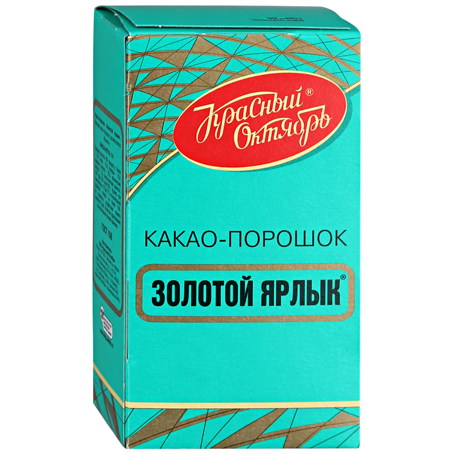 Какао-порошок золотой ярлык, красный октябрь, 100 г