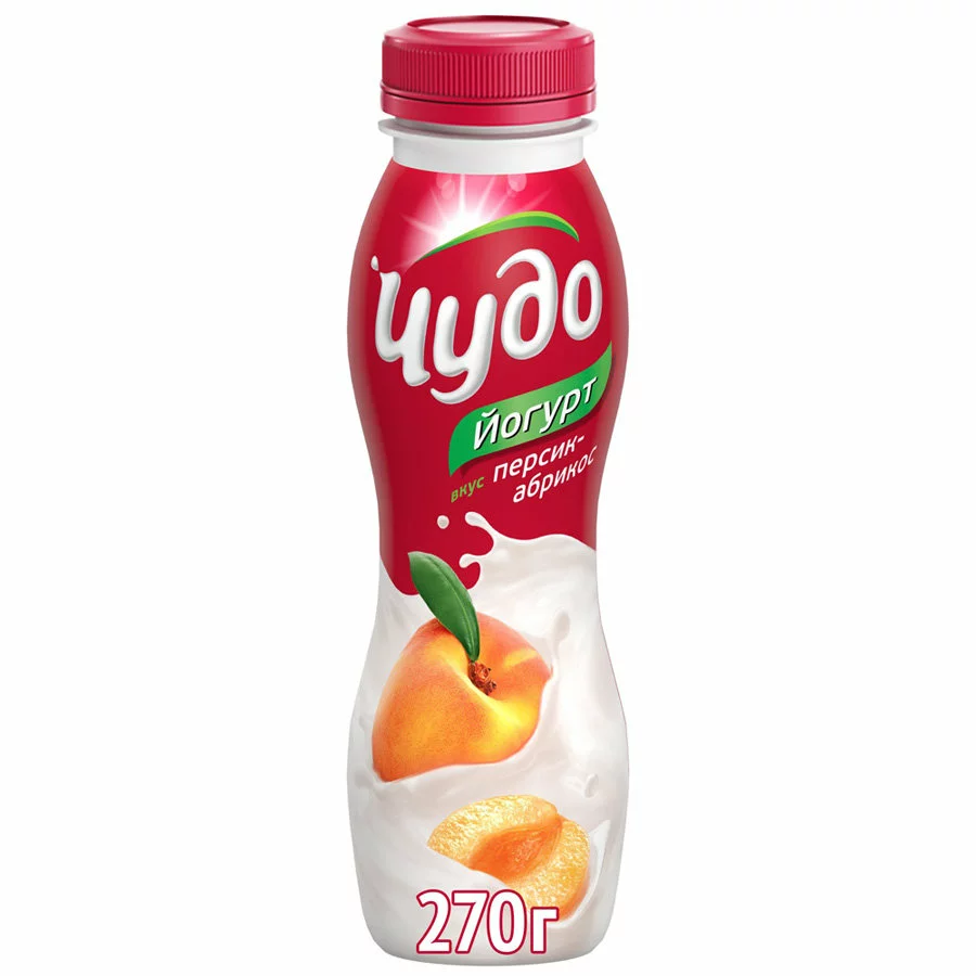 Питьевой йогурт чудо малина-ежевика 2.4%, 270 г