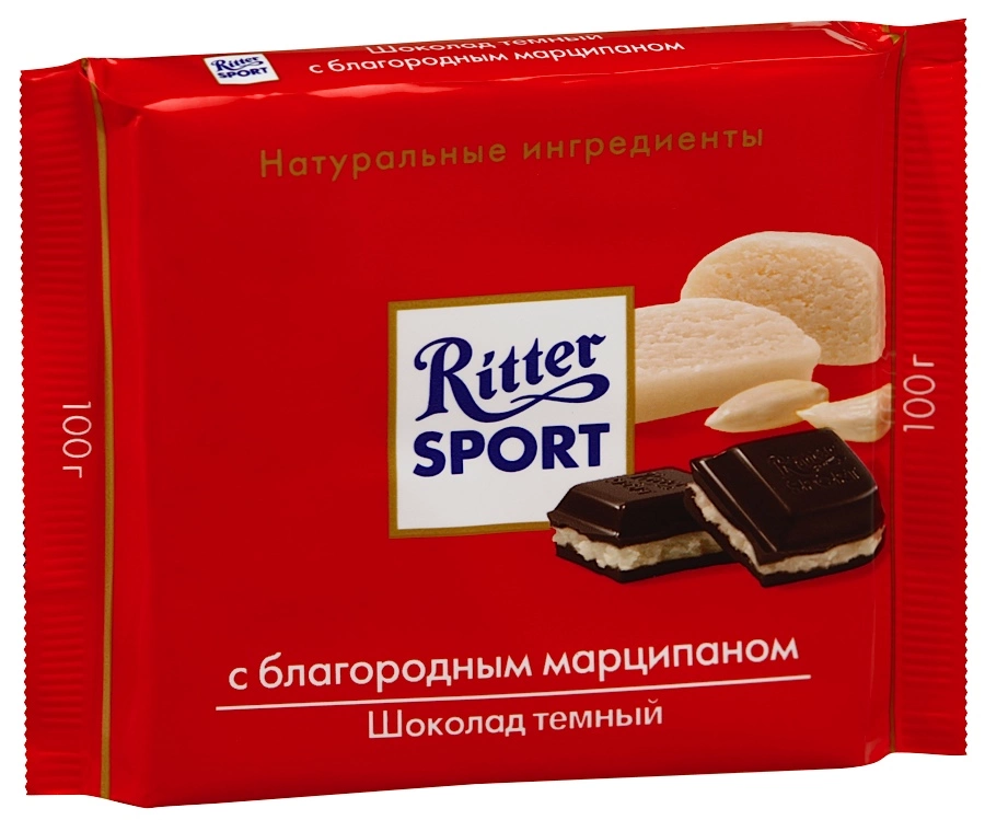 Шоколадка спорт. Риттер спорт Горький шоколад. Шоколад Ritter Sport Горький с марципаном 100г. Риттер спорт с марципаном Риттер спорт с марципаном. Шоколад Риттер спорт Горький с благородным марципаном 100г Marzipan.