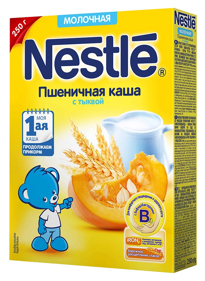 Nestle каша молочная овсяная с яблоком 250 г