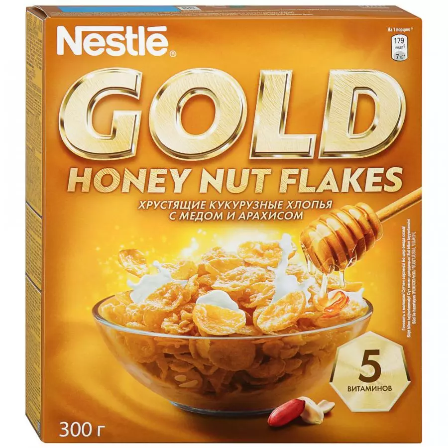 Gold pro купить. Готовый завтрак Gold Honey nut Flakes 300 г. Нестле Голд хлопья с медом. Nestle хлопья кукурузные с медом Gold Flakes. Хлопья Gold Flakes с медом и арахисом.